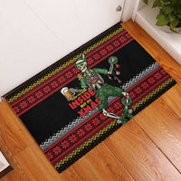 Lederhosen Skeleton Dance Rubber Doormat Bavarian Gothic Christmas - Wonder Print Shop