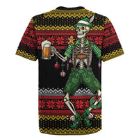 Lederhosen Skeleton Dance Rugby Jersey Bavarian Gothic Christmas - Wonder Print Shop