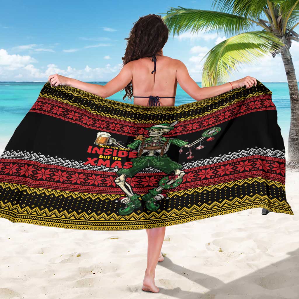 Lederhosen Skeleton Dance Sarong Bavarian Gothic Christmas - Wonder Print Shop