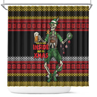 Lederhosen Skeleton Dance Shower Curtain Bavarian Gothic Christmas - Wonder Print Shop
