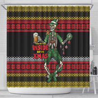 Lederhosen Skeleton Dance Shower Curtain Bavarian Gothic Christmas - Wonder Print Shop