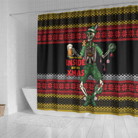 Lederhosen Skeleton Dance Shower Curtain Bavarian Gothic Christmas - Wonder Print Shop