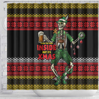 Lederhosen Skeleton Dance Shower Curtain Bavarian Gothic Christmas - Wonder Print Shop