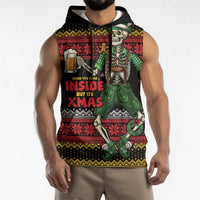 Lederhosen Skeleton Dance Sleeveless Hoodie Bavarian Gothic Christmas - Wonder Print Shop
