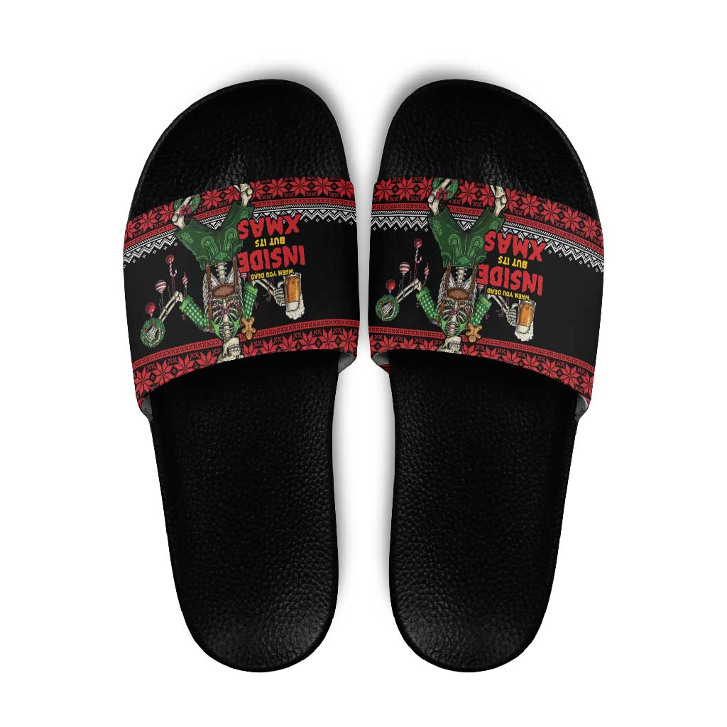 Lederhosen Skeleton Dance Slide Sandals Bavarian Gothic Christmas - Wonder Print Shop