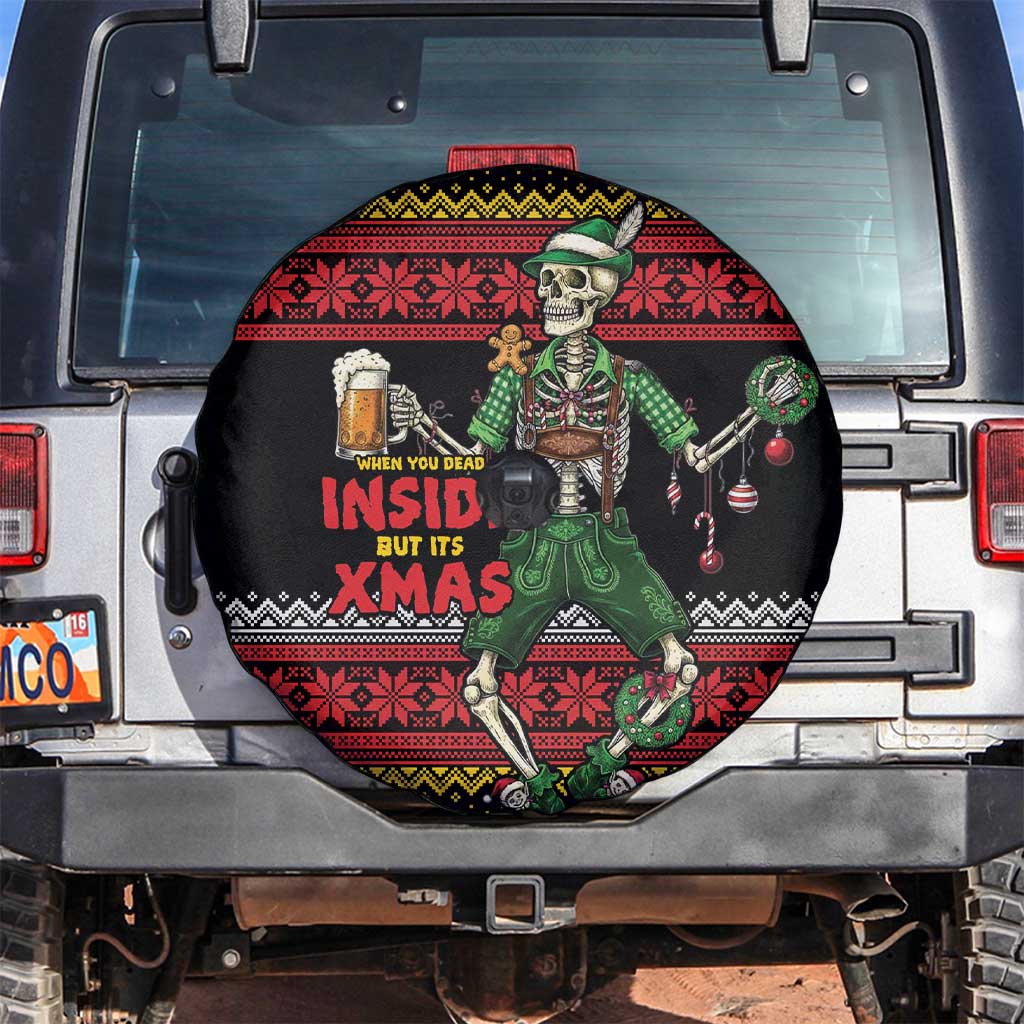 Lederhosen Skeleton Dance Spare Tire Cover Bavarian Gothic Christmas - Wonder Print Shop