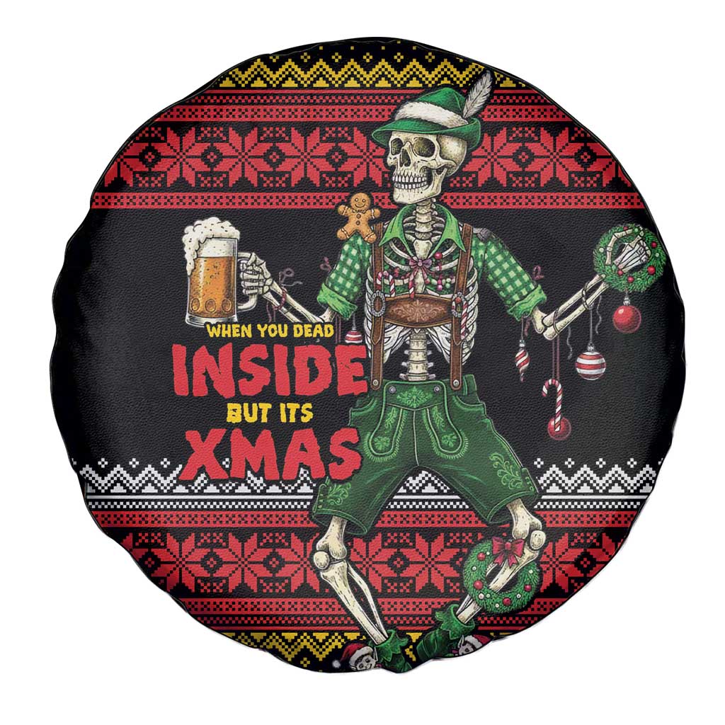 Lederhosen Skeleton Dance Spare Tire Cover Bavarian Gothic Christmas - Wonder Print Shop