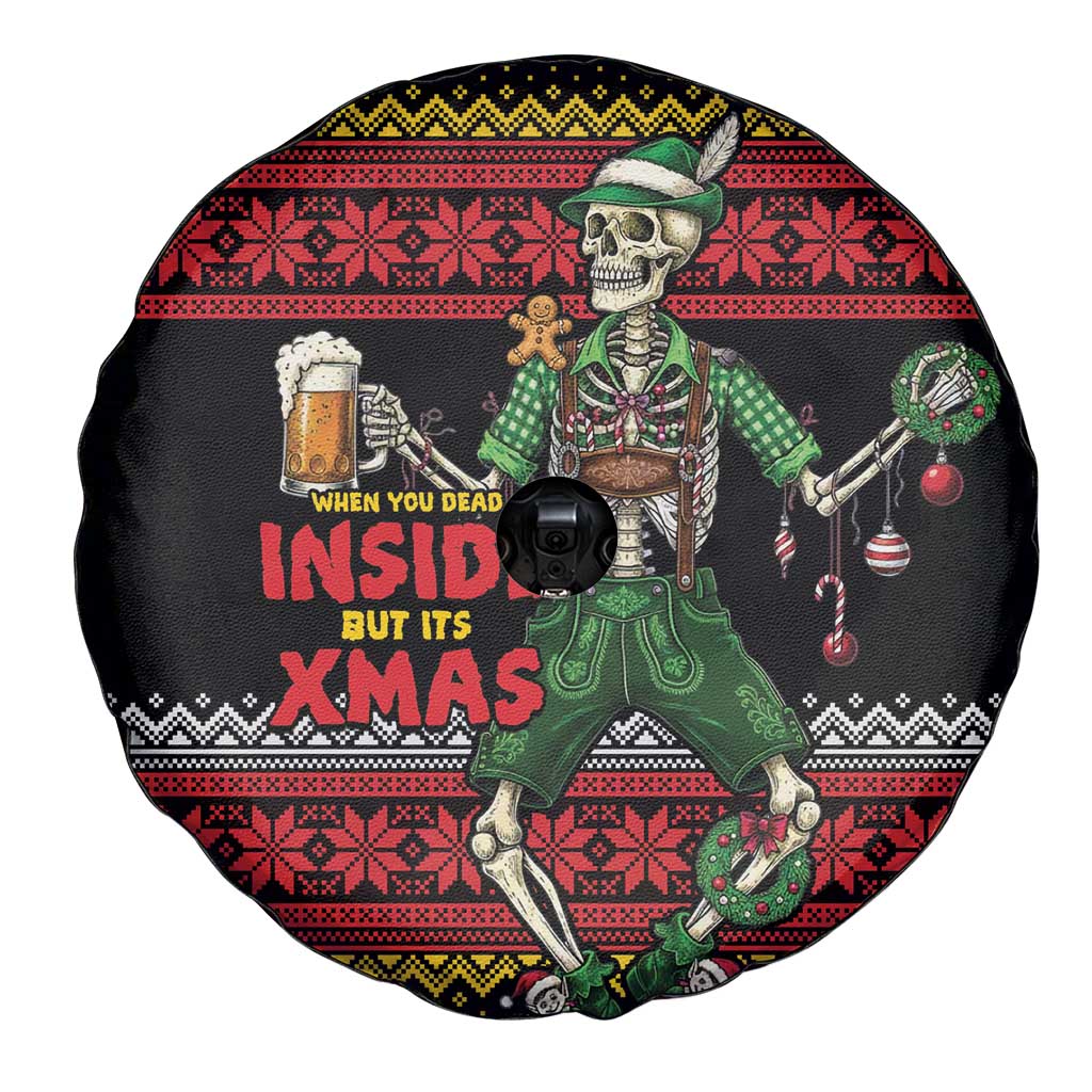 Lederhosen Skeleton Dance Spare Tire Cover Bavarian Gothic Christmas - Wonder Print Shop