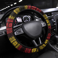 Lederhosen Skeleton Dance Steering Wheel Cover Bavarian Gothic Christmas - Wonder Print Shop