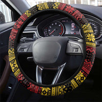 Lederhosen Skeleton Dance Steering Wheel Cover Bavarian Gothic Christmas - Wonder Print Shop
