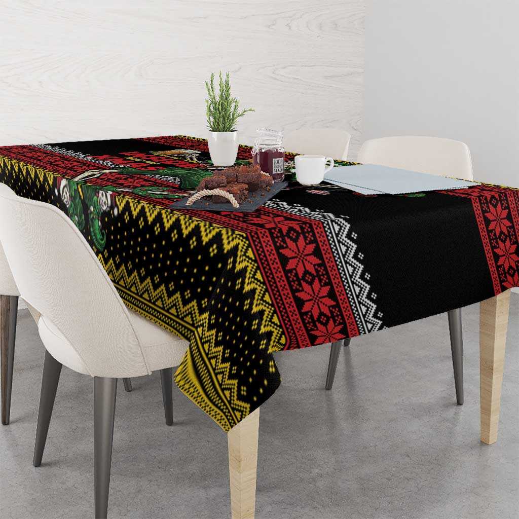 Lederhosen Skeleton Dance Tablecloth Bavarian Gothic Christmas - Wonder Print Shop