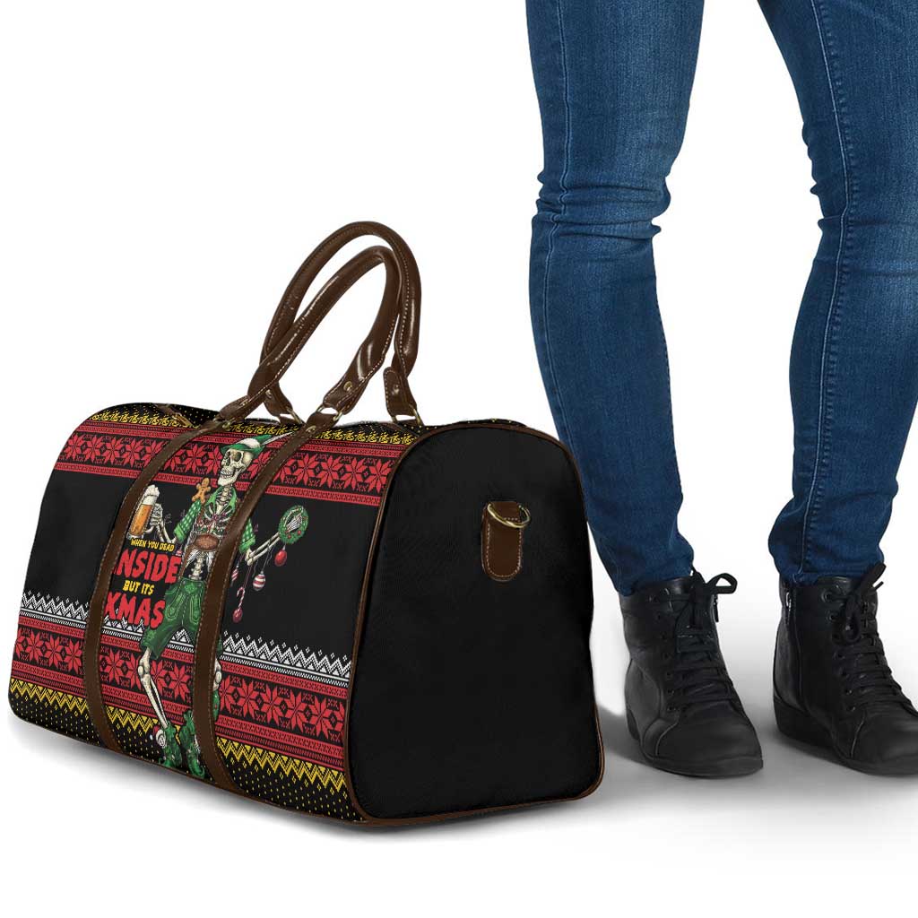 Lederhosen Skeleton Dance Travel Bag Bavarian Gothic Christmas - Wonder Print Shop