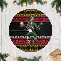 Lederhosen Skeleton Dance Tree Skirt Bavarian Gothic Christmas - Wonder Print Shop