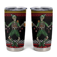 Lederhosen Skeleton Dance Tumbler Cup Bavarian Gothic Christmas - Wonder Print Shop