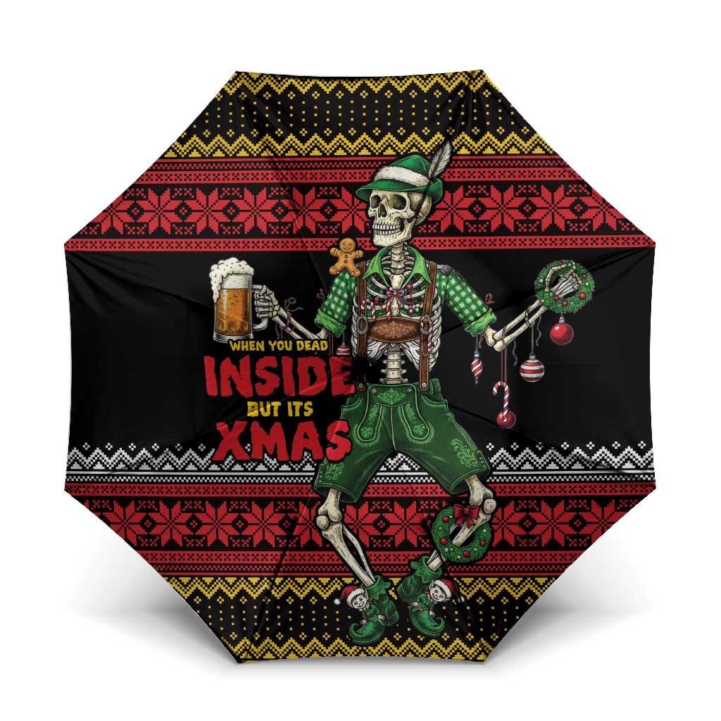 Lederhosen Skeleton Dance Umbrella Bavarian Gothic Christmas - Wonder Print Shop
