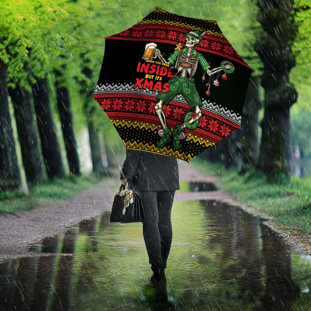 Lederhosen Skeleton Dance Umbrella Bavarian Gothic Christmas - Wonder Print Shop