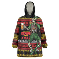 Lederhosen Skeleton Dance Wearable Blanket Hoodie Bavarian Gothic Christmas - Wonder Print Shop