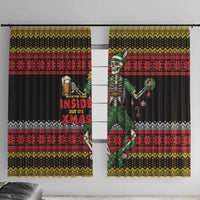 Lederhosen Skeleton Dance Window Curtain Bavarian Gothic Christmas - Wonder Print Shop