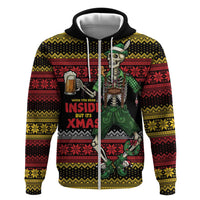 Lederhosen Skeleton Dance Zip Hoodie Bavarian Gothic Christmas - Wonder Print Shop