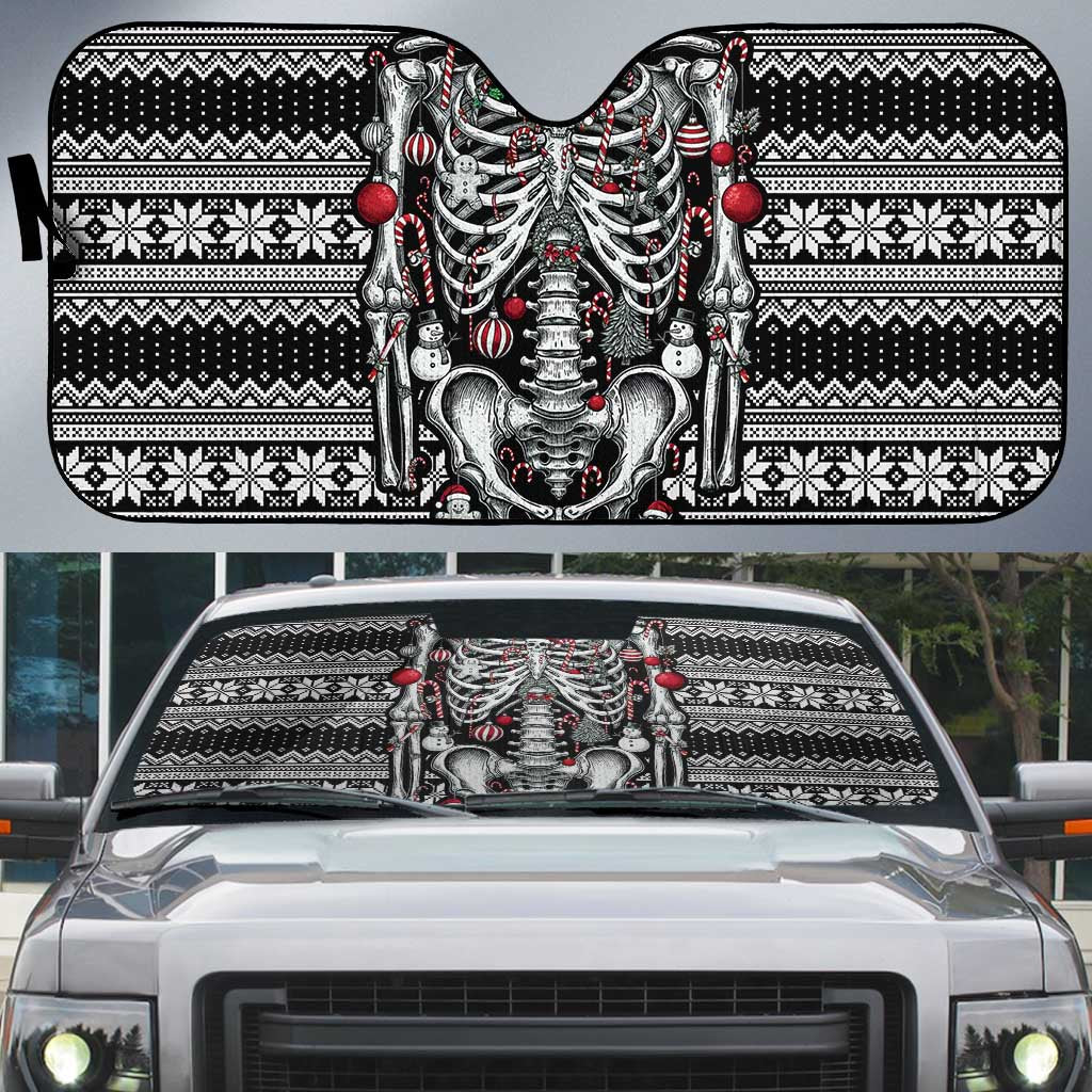 Merry Creepmas Auto Sun Shade Bone to be Jolly - Wonder Print Shop