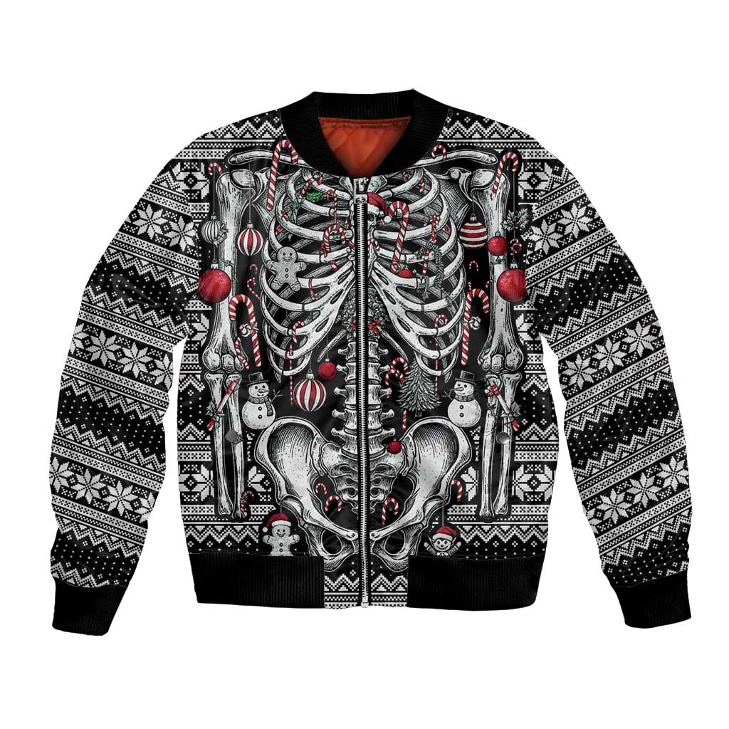 Merry Creepmas Bomber Jacket Bone to be Jolly - Wonder Print Shop