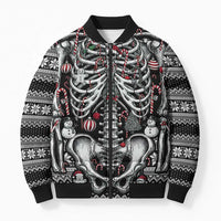 Merry Creepmas Bomber Puffer Jacket Bone to be Jolly - Wonder Print Shop