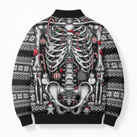 Merry Creepmas Bomber Puffer Jacket Bone to be Jolly - Wonder Print Shop