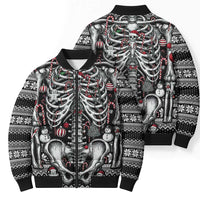 Merry Creepmas Bomber Puffer Jacket Bone to be Jolly - Wonder Print Shop