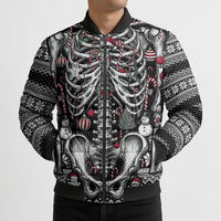 Merry Creepmas Bomber Puffer Jacket Bone to be Jolly - Wonder Print Shop