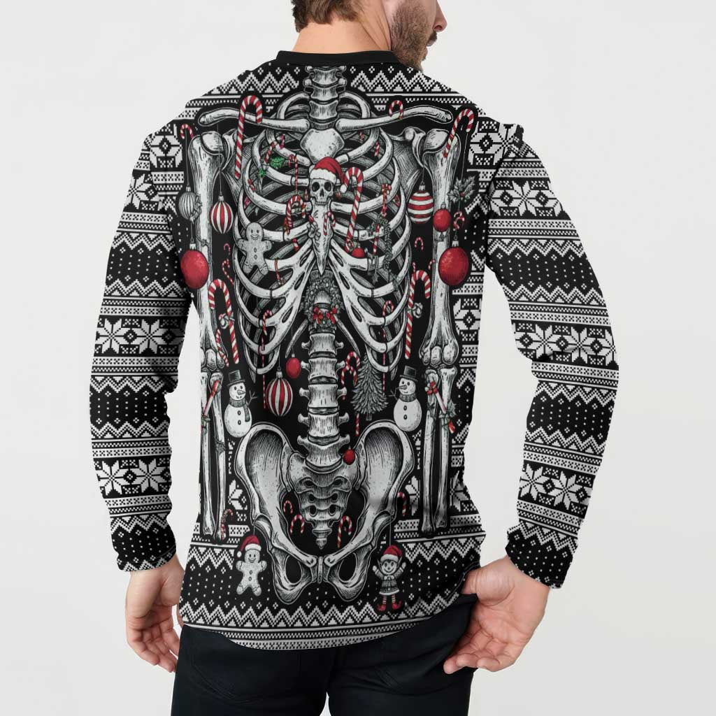 Merry Creepmas Button Sweatshirt Bone to be Jolly - Wonder Print Shop