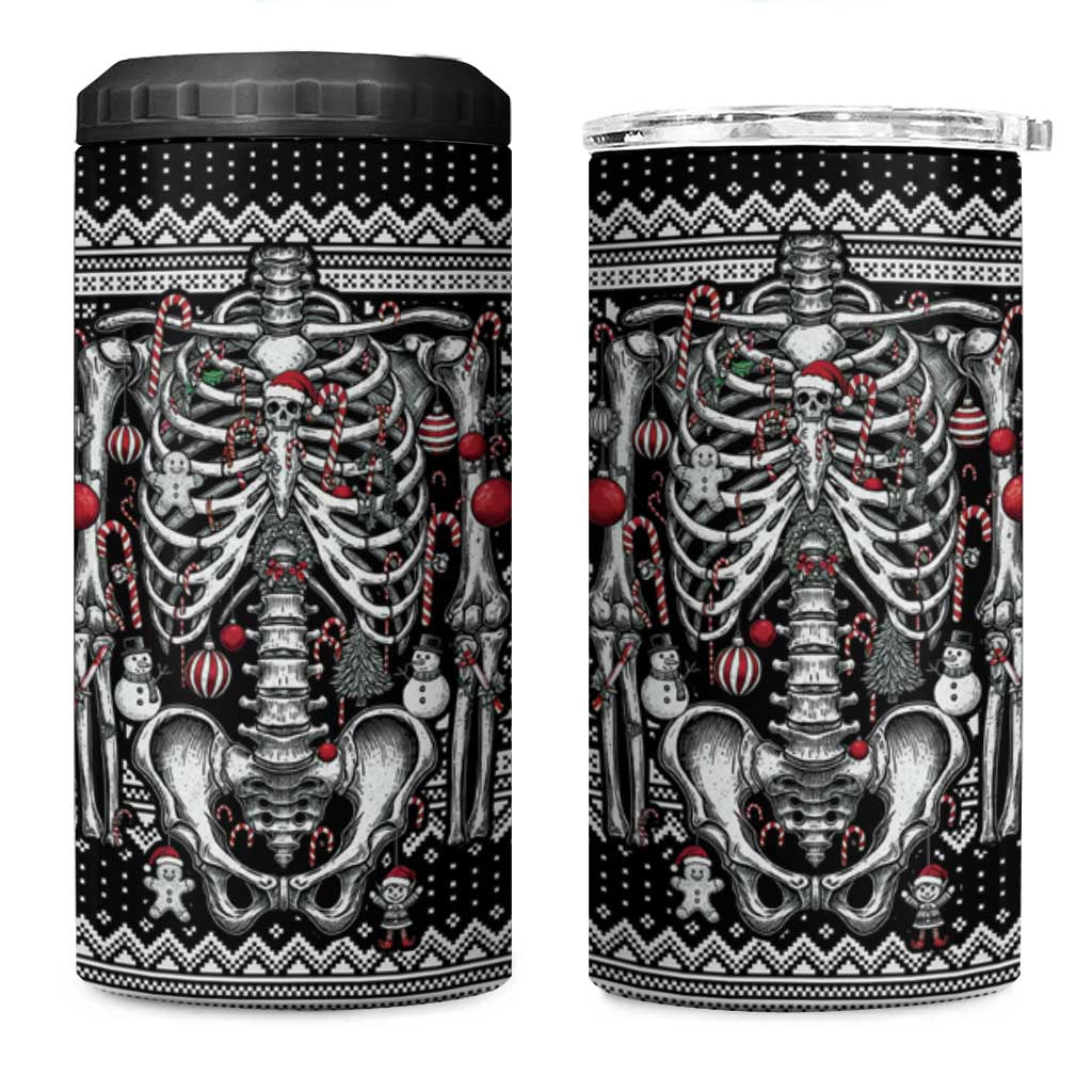 Merry Creepmas 4 in 1 Can Cooler Tumbler Bone to be Jolly - Wonder Print Shop