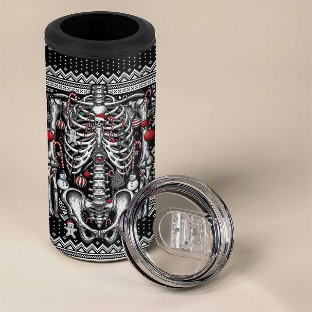 Merry Creepmas 4 in 1 Can Cooler Tumbler Bone to be Jolly - Wonder Print Shop