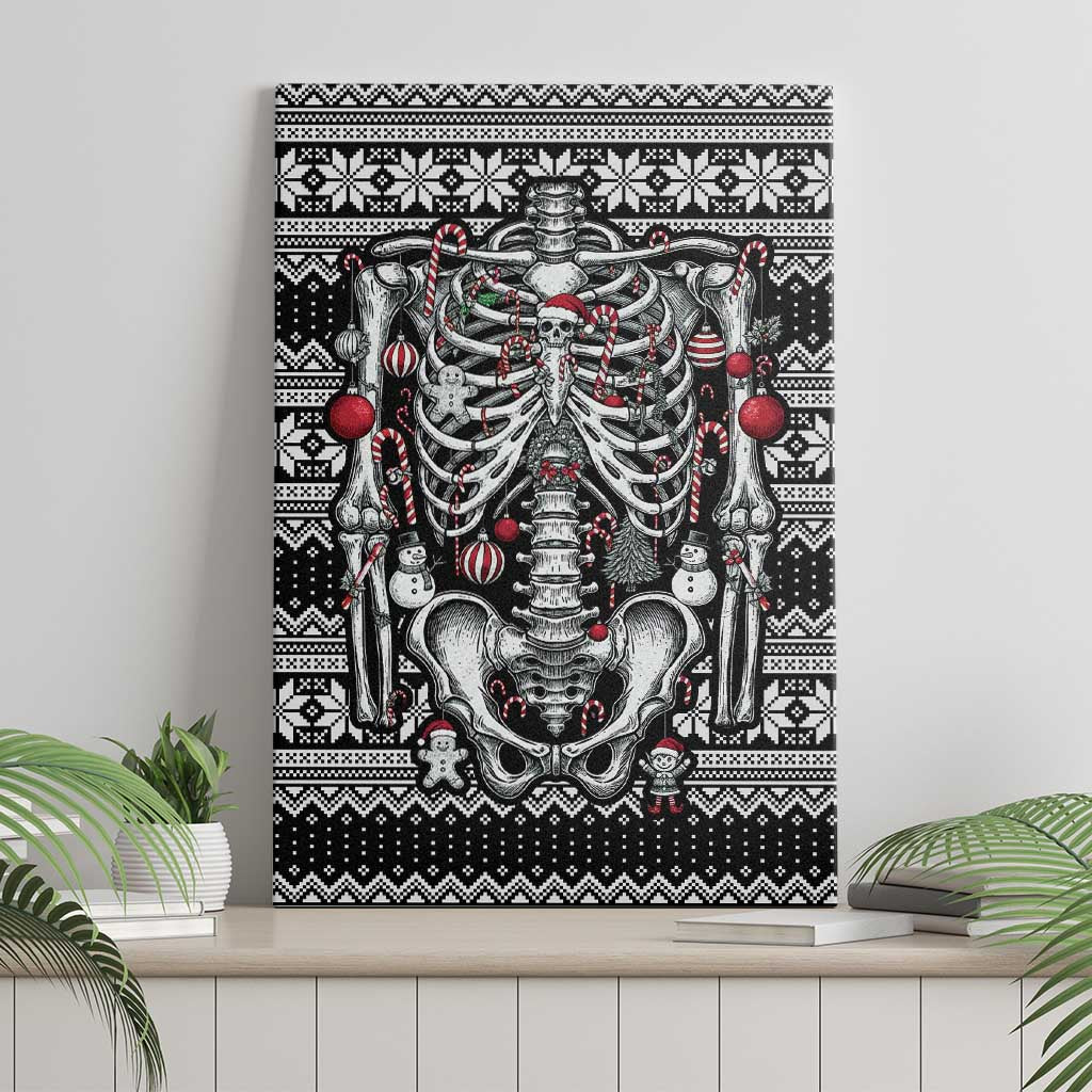 Merry Creepmas Canvas Wall Art Bone to be Jolly - Wonder Print Shop