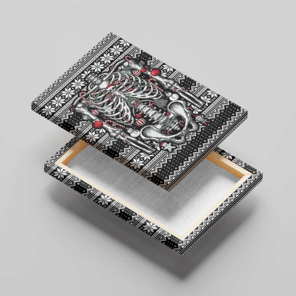 Merry Creepmas Canvas Wall Art Bone to be Jolly - Wonder Print Shop