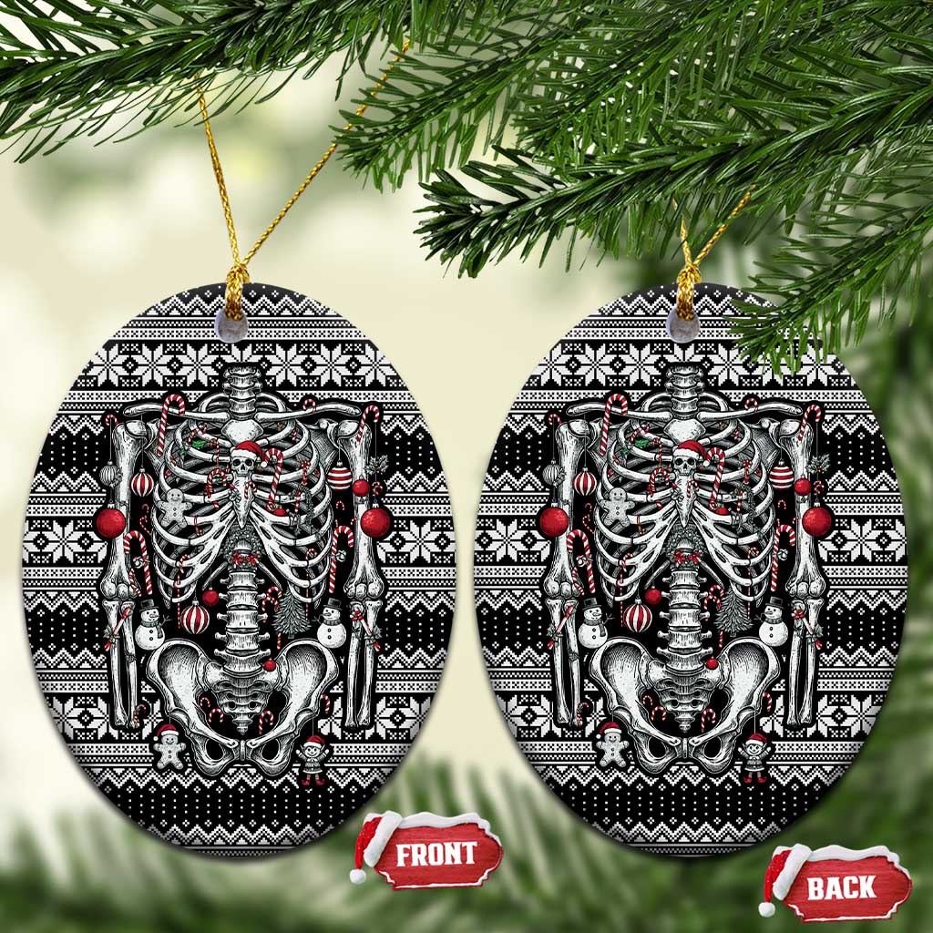 Merry Creepmas Bone to be Jolly Ceramic Ornament - Wonder Print Shop