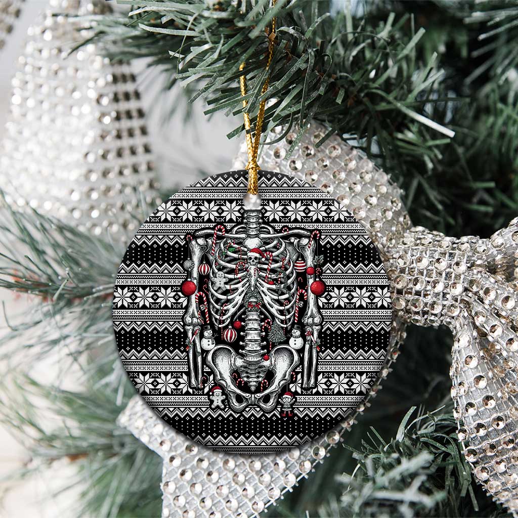 Merry Creepmas Bone to be Jolly Ceramic Ornament - Wonder Print Shop