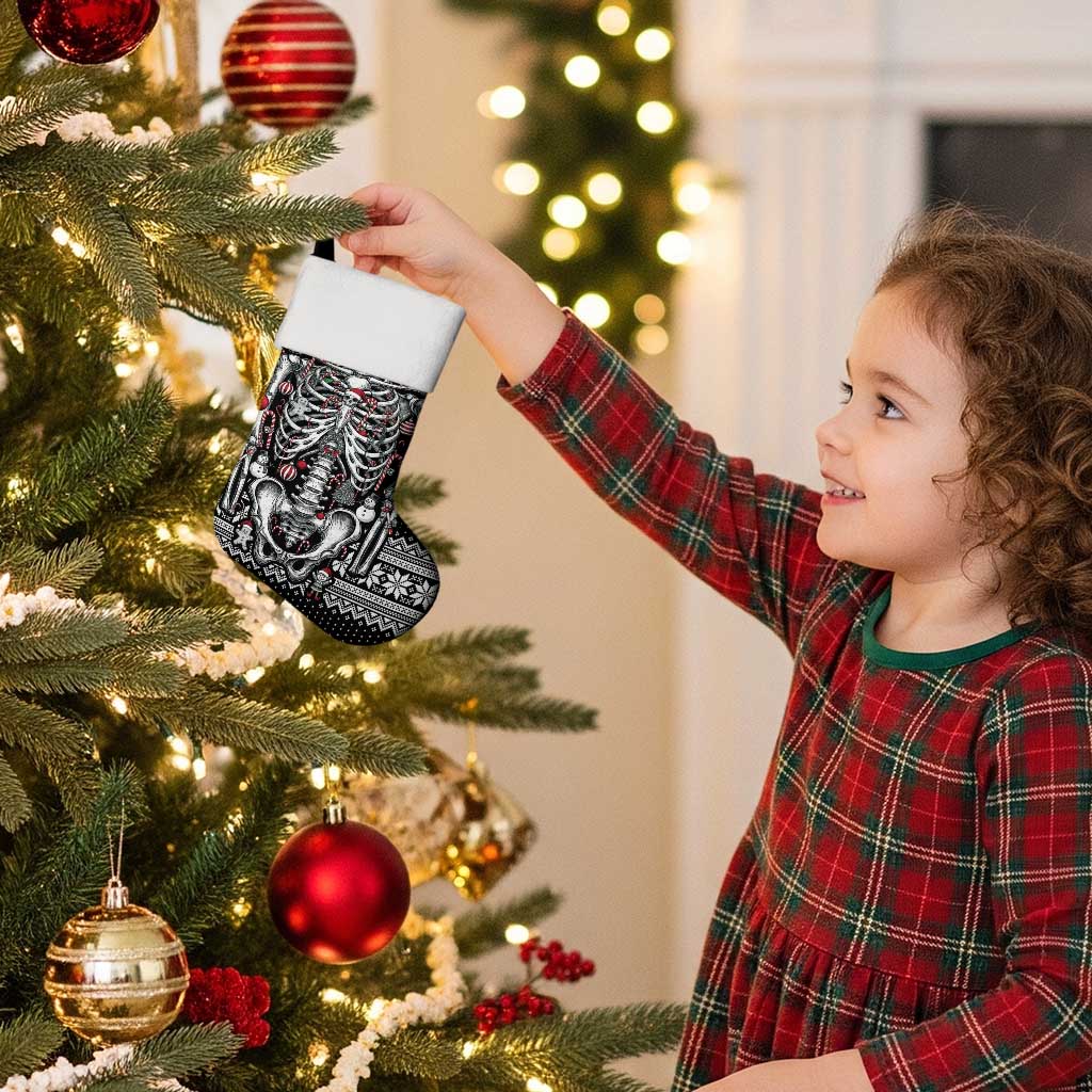 Merry Creepmas Bone to be Jolly Christmas Stocking - Wonder Print Shop