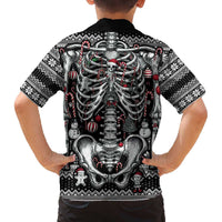 Merry Creepmas Family Matching Off The Shoulder Long Sleeve Dress and Hawaiian Shirt Bone to be Jolly - Wonder Print Shop