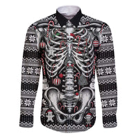 Merry Creepmas Family Matching Off The Shoulder Long Sleeve Dress and Hawaiian Shirt Bone to be Jolly - Wonder Print Shop