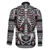 Merry Creepmas Family Matching Off The Shoulder Long Sleeve Dress and Hawaiian Shirt Bone to be Jolly - Wonder Print Shop