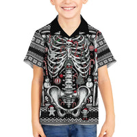 Merry Creepmas Family Matching Off The Shoulder Long Sleeve Dress and Hawaiian Shirt Bone to be Jolly - Wonder Print Shop