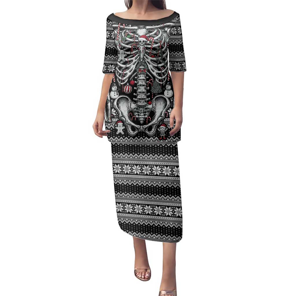 Merry Creepmas Family Matching Puletasi and Hawaiian Shirt Bone to be Jolly - Wonder Print Shop