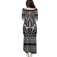 Merry Creepmas Family Matching Puletasi and Hawaiian Shirt Bone to be Jolly - Wonder Print Shop