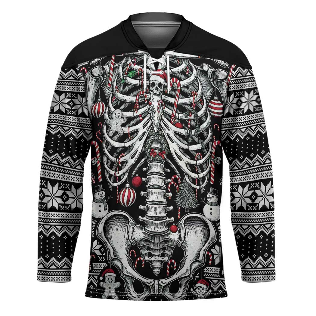 Merry Creepmas Hockey Jersey Bone to be Jolly - Wonder Print Shop