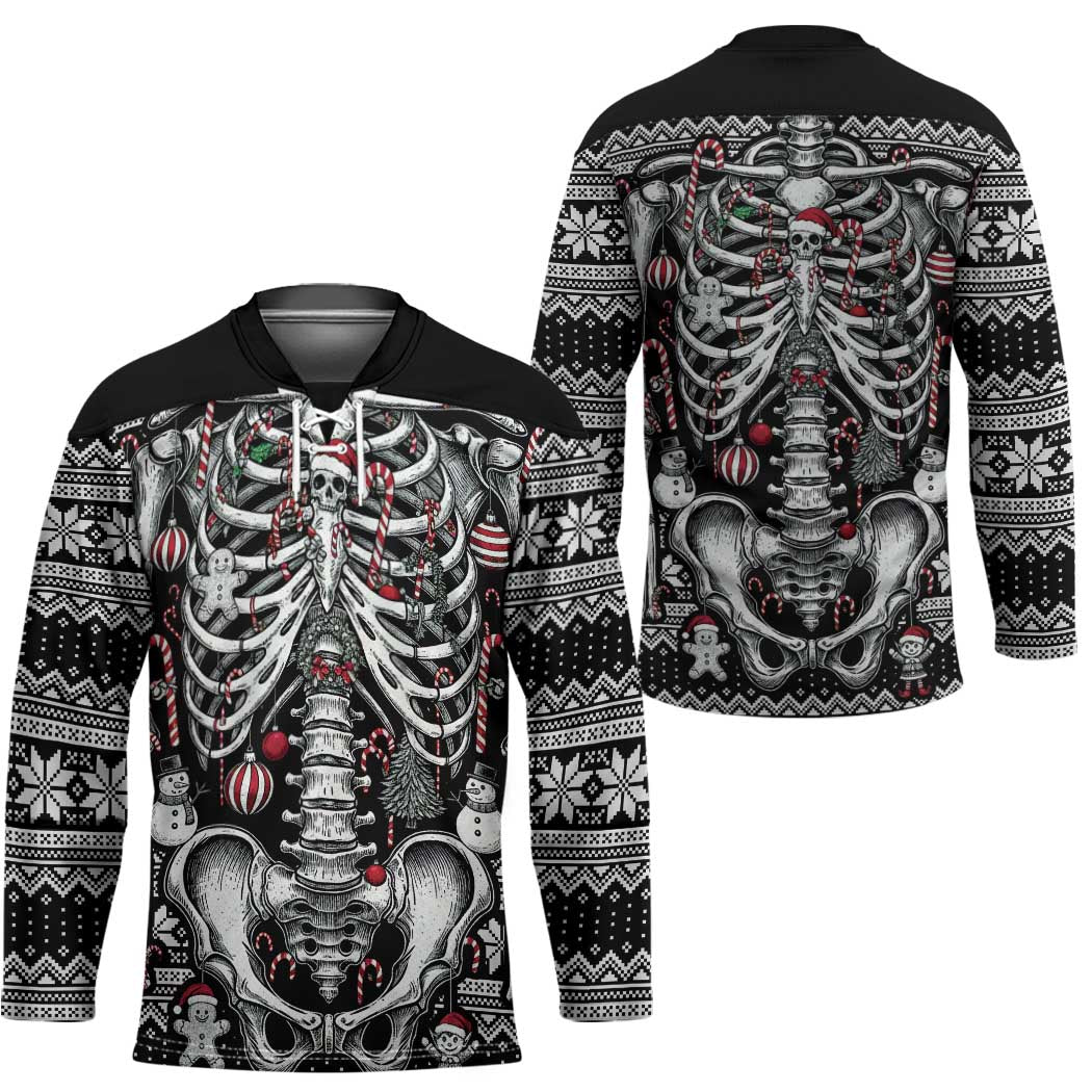Merry Creepmas Hockey Jersey Bone to be Jolly - Wonder Print Shop
