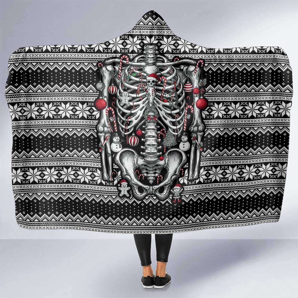 Merry Creepmas Hooded Blanket Bone to be Jolly - Wonder Print Shop