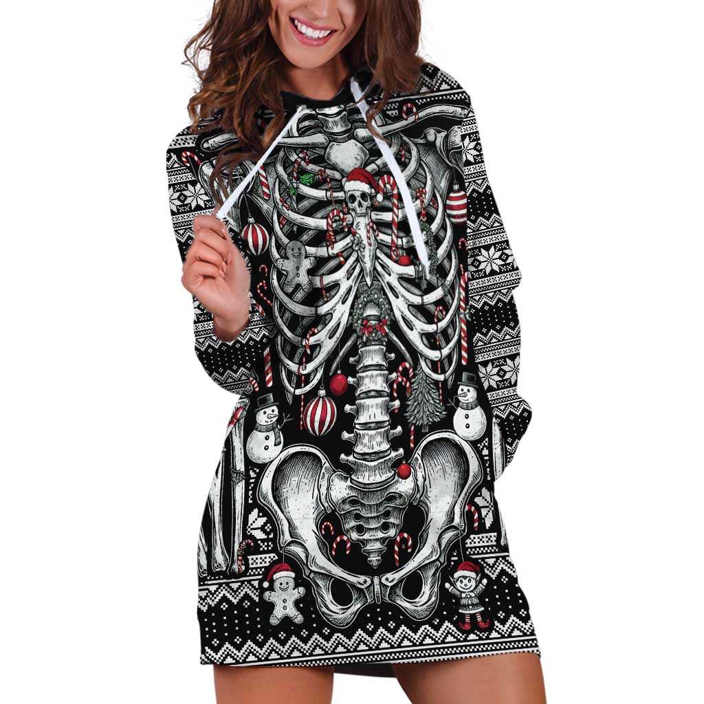 Merry Creepmas Hoodie Dress Bone to be Jolly - Wonder Print Shop