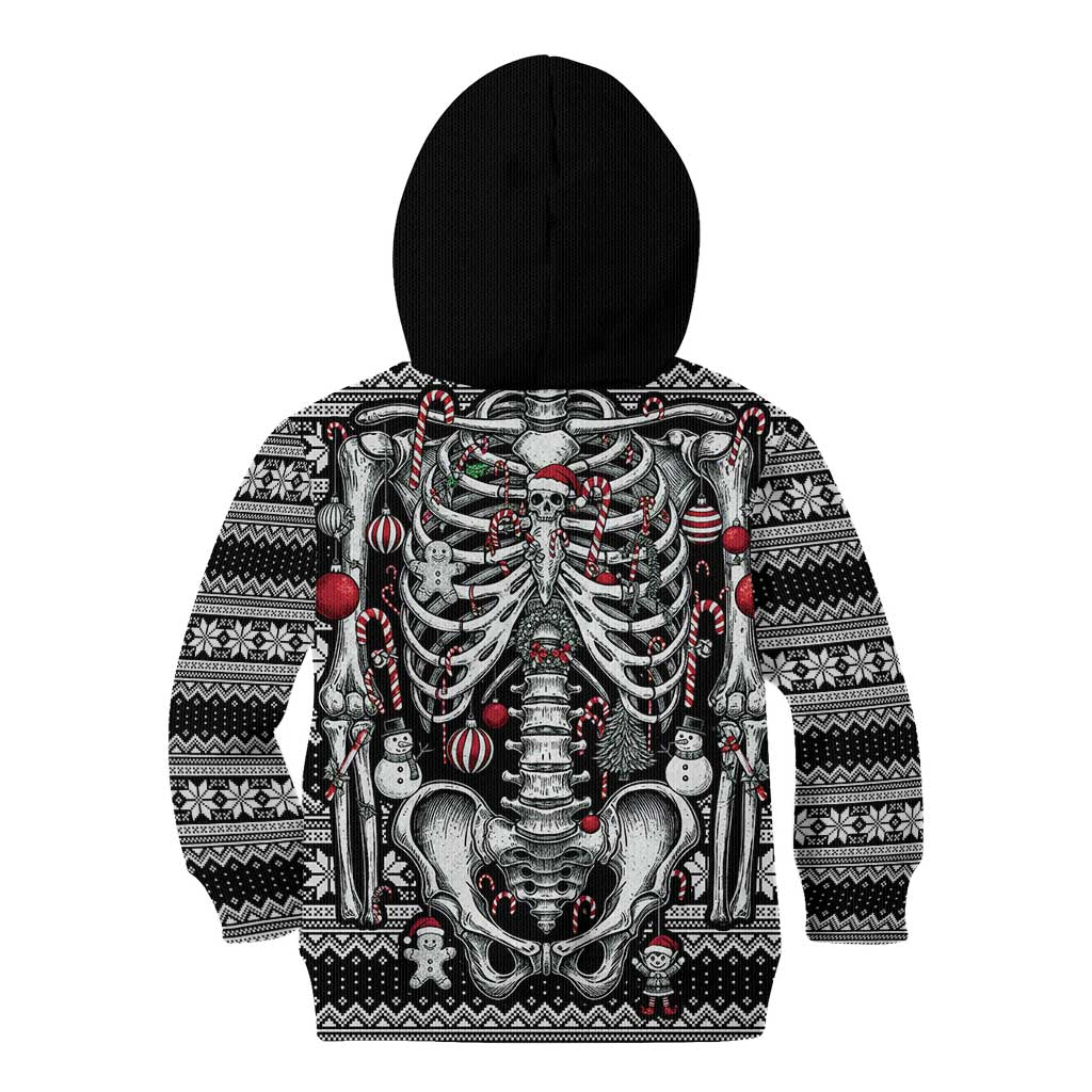 Merry Creepmas Kid Hoodie Bone to be Jolly - Wonder Print Shop