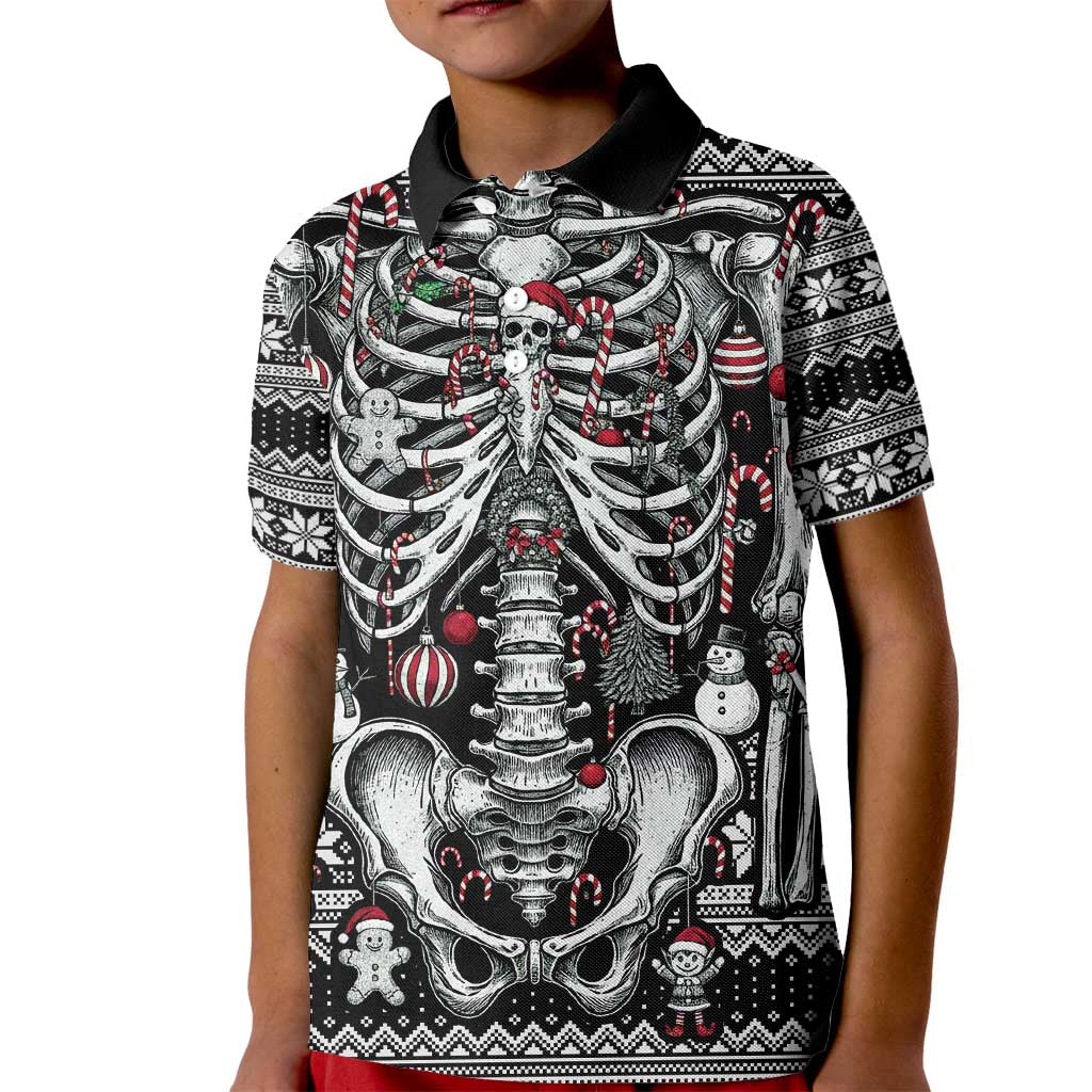 Merry Creepmas Kid Polo Shirt Bone to be Jolly - Wonder Print Shop