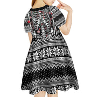 Merry Creepmas Kid Short Sleeve Dress Bone to be Jolly - Wonder Print Shop